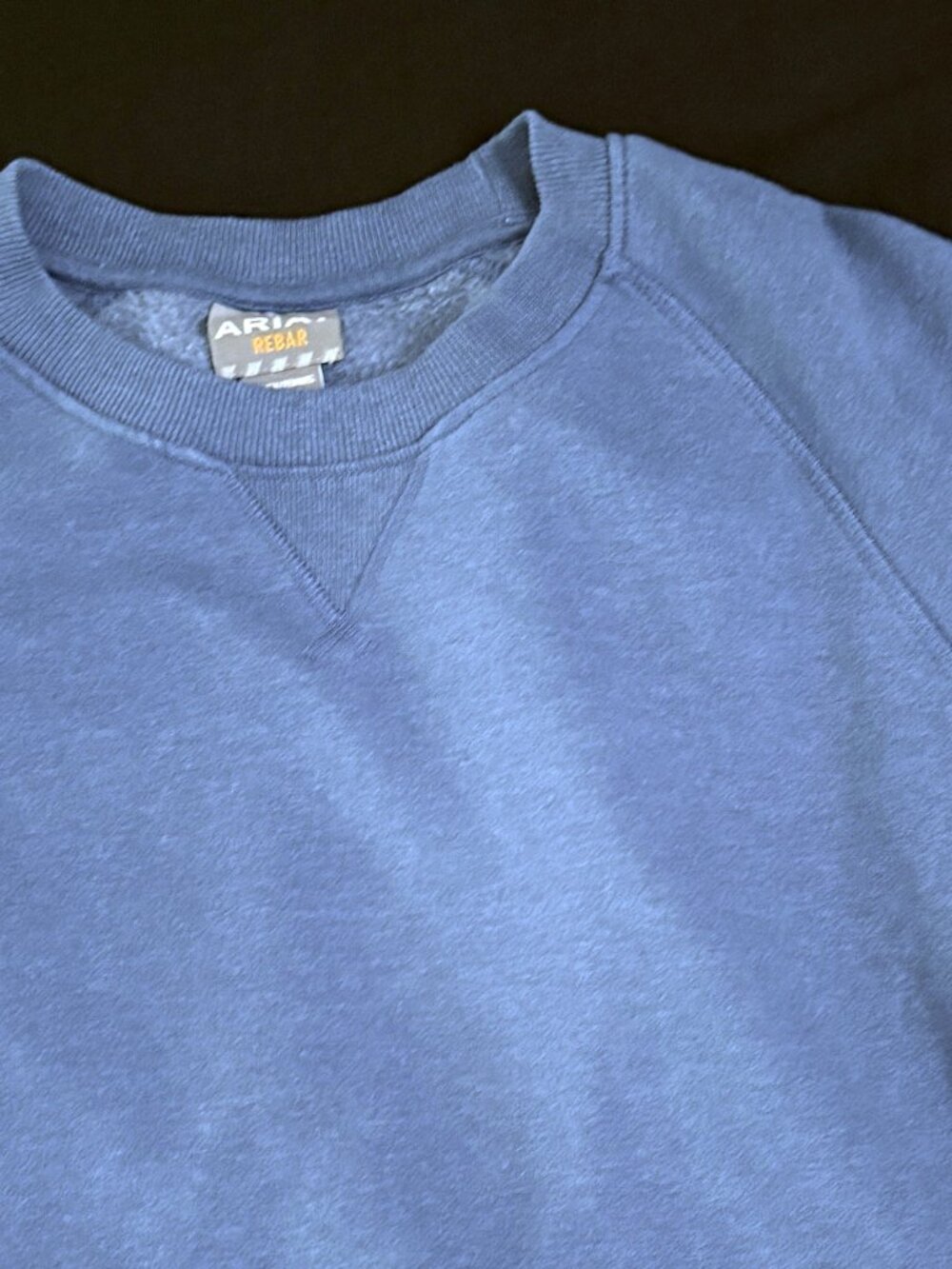 ARIAT Rebar Womens Sweatshirt Medium Blue Stretch Long sleeve Pull Over
